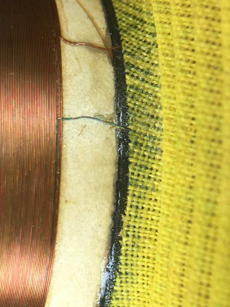 Corroded Coil in a Speaker