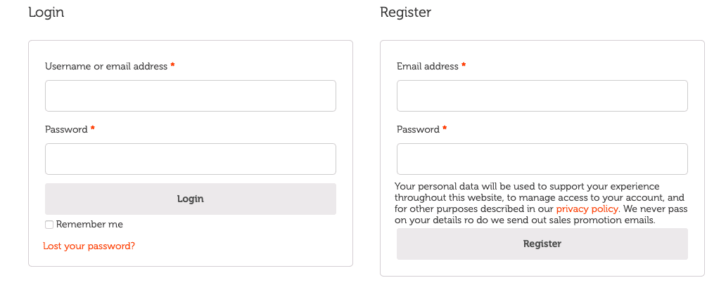 New registration page image